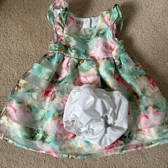 Pastourelle baby girl’s Monet shadow stripe dress in size 24M - Picture 6 of 6